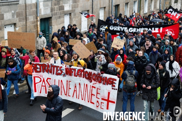 Manifestation contre la réforme des retraites à Nantes