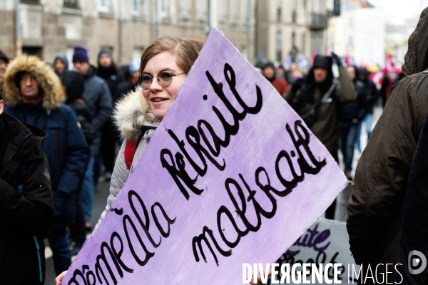 Manifestation contre la réforme des retraites à Nantes