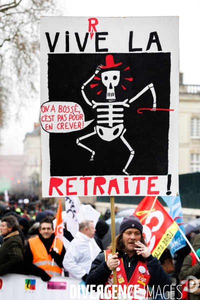 Manifestation contre la réforme des retraites à Nantes