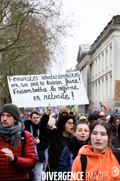 Manifestation contre la réforme des retraites à Nantes