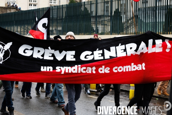 Manifestation contre la réforme des retraites à Nantes