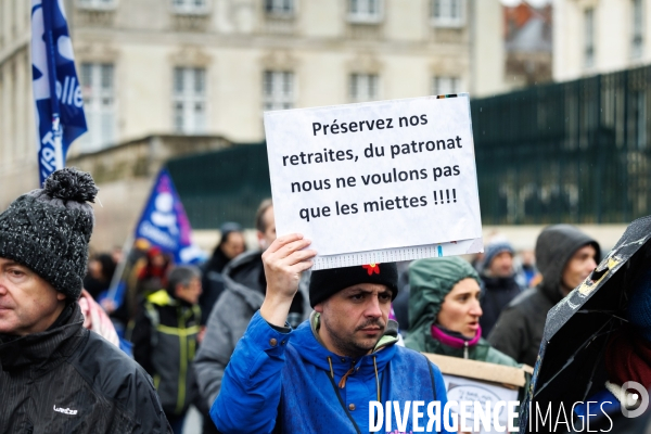Manifestation contre la réforme des retraites à Nantes