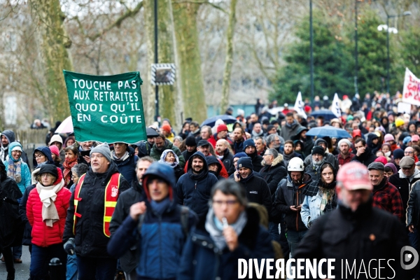 Manifestation contre la réforme des retraites à Nantes