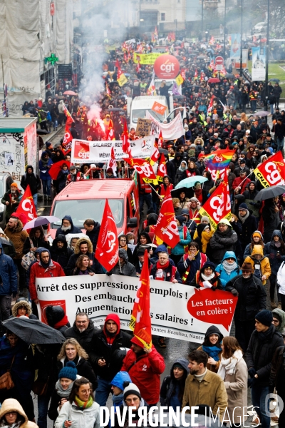 Manifestation contre la réforme des retraites à Nantes