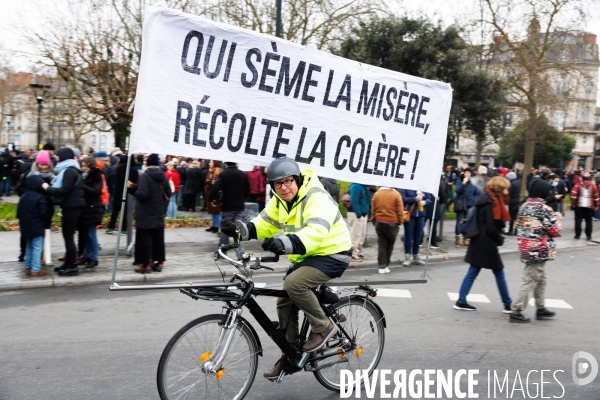 Manifestation contre la réforme des retraites à Nantes