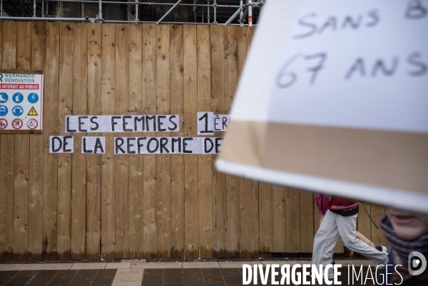 Manifestation contre la réforme des retraites à Rouen