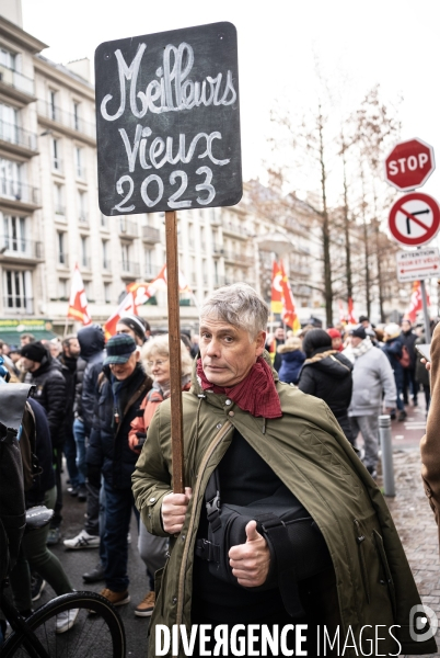 Manifestation contre la réforme des retraites à Rouen