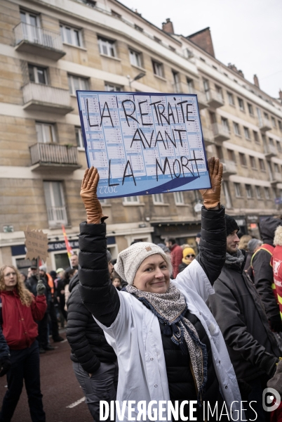 Manifestation contre la réforme des retraites à Rouen