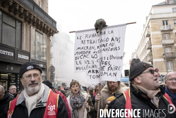 Manifestation contre la réforme des retraites à Rouen