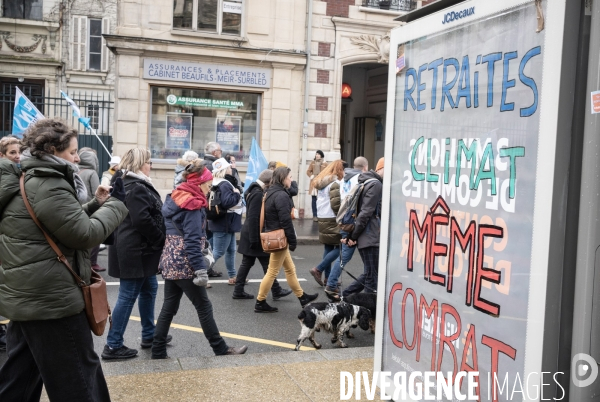 Manifestation contre la réforme des retraites à Rouen