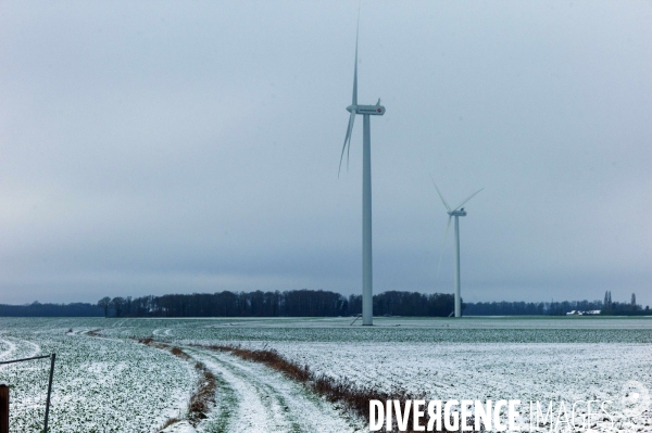 Eoliennes et neige