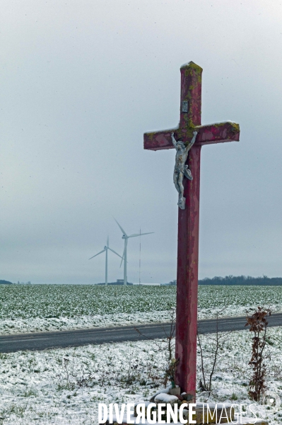 Eoliennes et neige