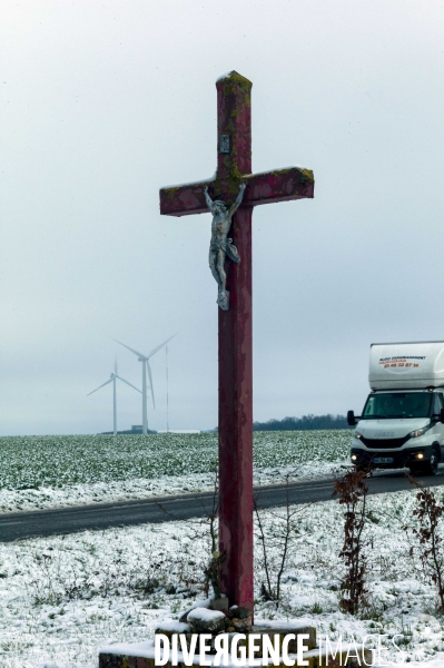 Eoliennes et neige