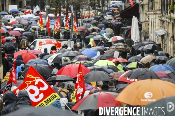 BORDEAUX, Manifestation contre la réforme des retraites