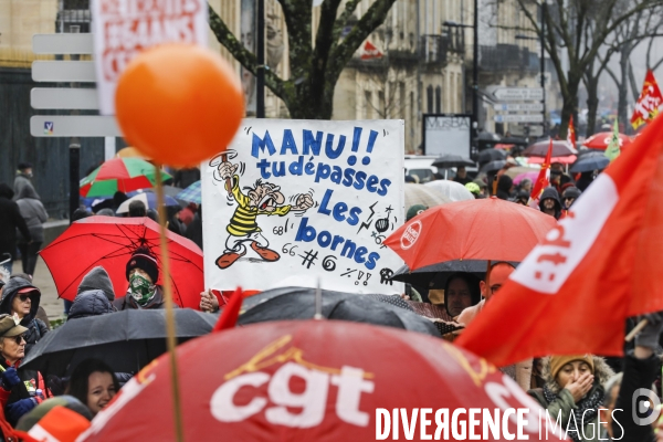 BORDEAUX, Manifestation contre la réforme des retraites