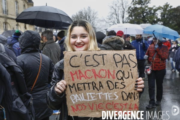 BORDEAUX, Manifestation contre la réforme des retraites