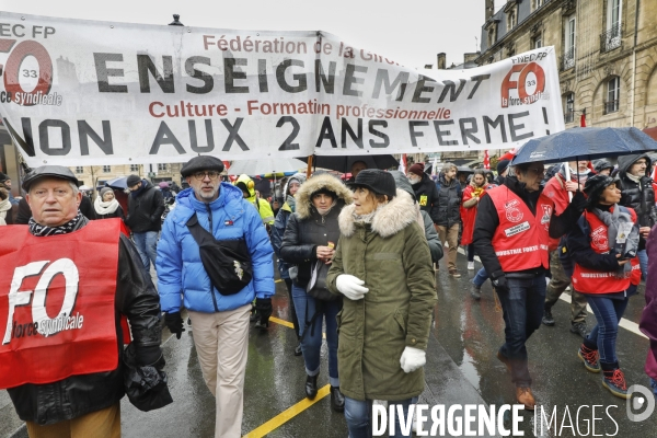 BORDEAUX, Manifestation contre la réforme des retraites