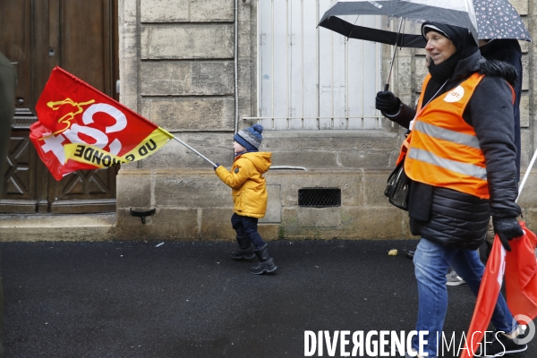 BORDEAUX, Manifestation contre la réforme des retraites