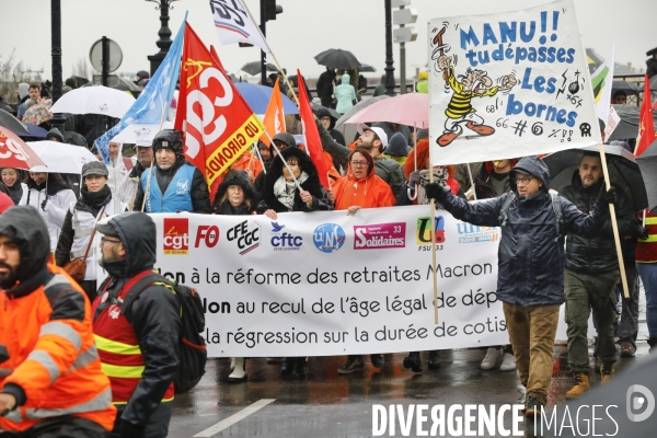 BORDEAUX, Manifestation contre la réforme des retraites