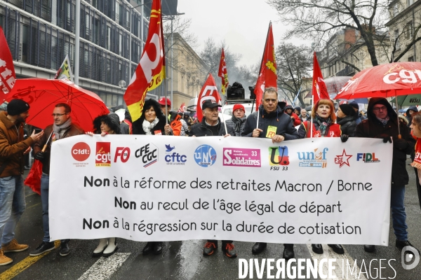 BORDEAUX, Manifestation contre la réforme des retraites