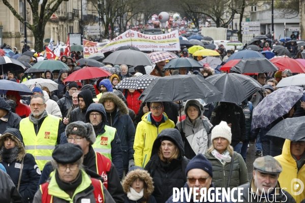 BORDEAUX, Manifestation contre la réforme des retraites