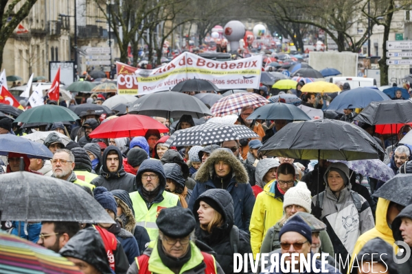 BORDEAUX, Manifestation contre la réforme des retraites