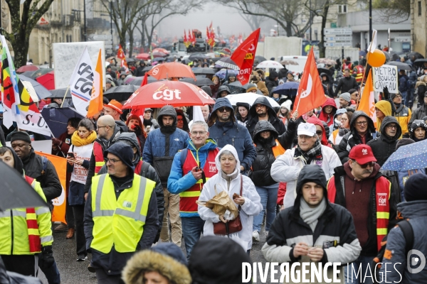 BORDEAUX, Manifestation contre la réforme des retraites