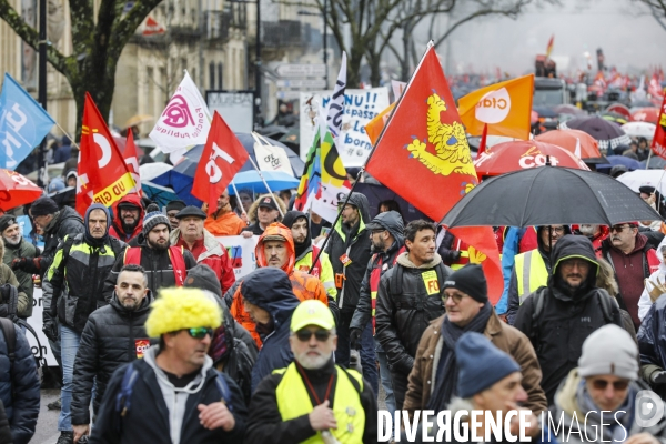 BORDEAUX, Manifestation contre la réforme des retraites