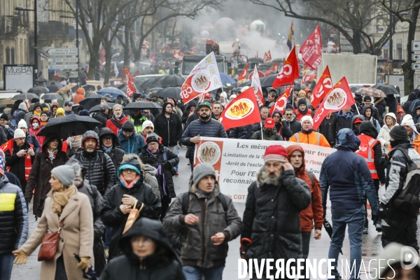 BORDEAUX, Manifestation contre la réforme des retraites