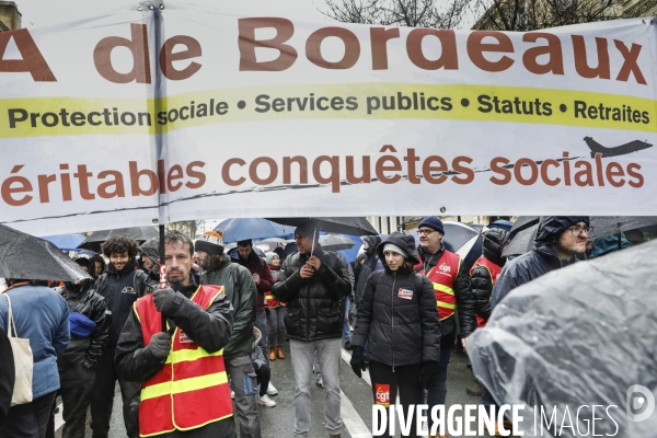 BORDEAUX, Manifestation contre la réforme des retraites