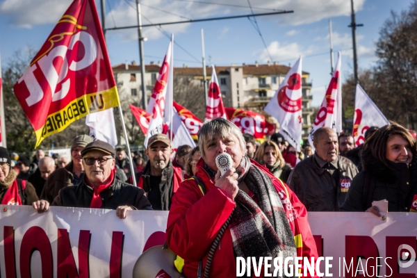 Montpellier - Manifestation contre la réforme des Retraites