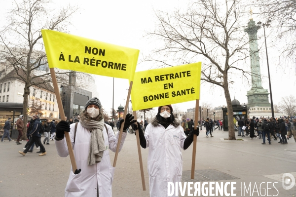 Manifestation contre la reforme des retraites, paris