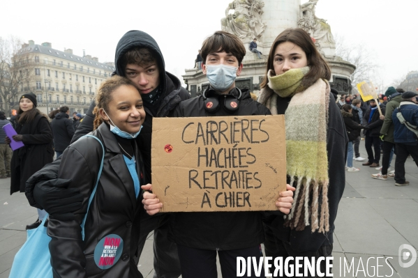 Manifestation contre la reforme des retraites, paris