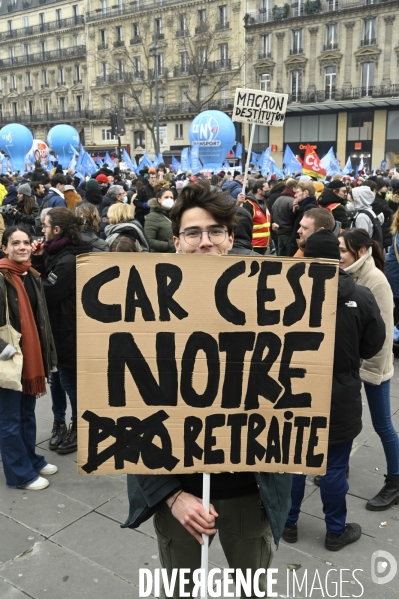 Manifestation contre la reforme des retraites, paris