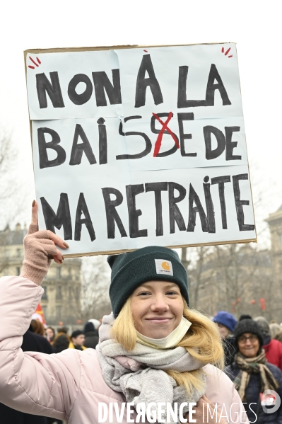 Manifestation contre la reforme des retraites, paris