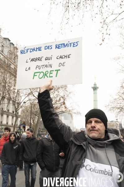 Manifestation contre la reforme des retraites, paris