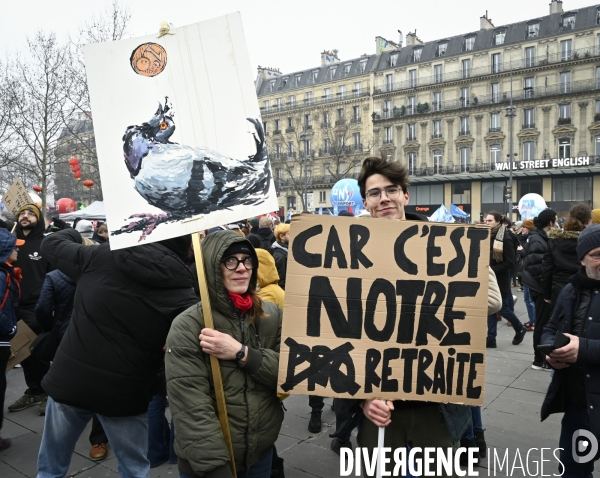 Manifestation contre la reforme des retraites, paris