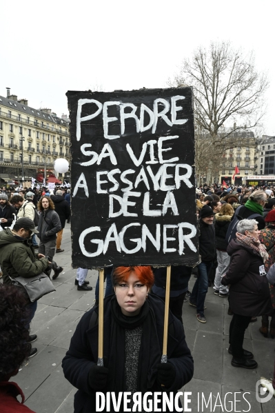 Manifestation contre la reforme des retraites, paris