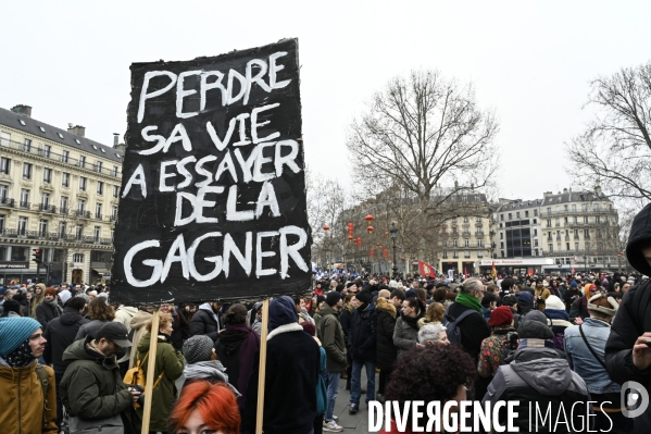 Manifestation contre la reforme des retraites, paris