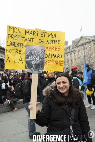 Manifestation contre la reforme des retraites, paris