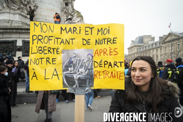 Manifestation contre la reforme des retraites, paris