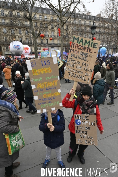 Manifestation contre la reforme des retraites, paris