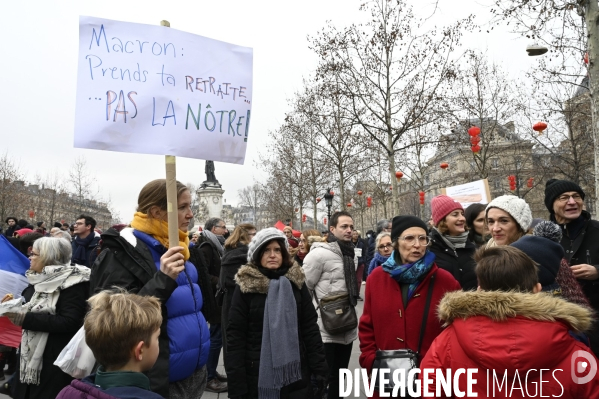 Manifestation contre la reforme des retraites, paris