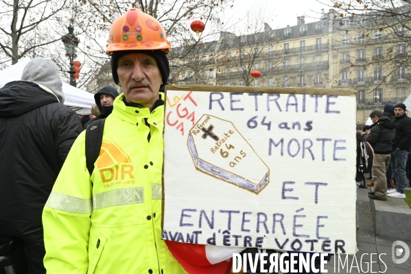 Manifestation contre la reforme des retraites, paris