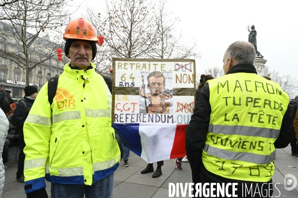 Manifestation contre la reforme des retraites, paris