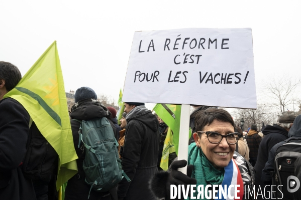 Manifestation contre la reforme des retraites, paris