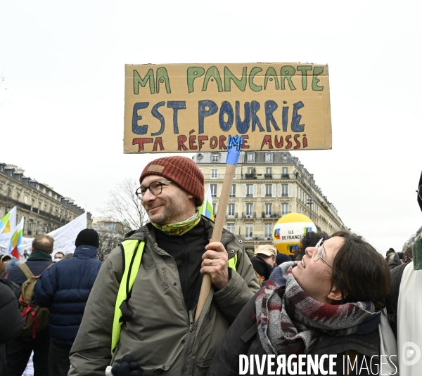 Manifestation contre la reforme des retraites, paris