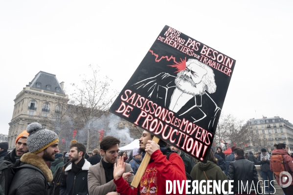 Manifestation contre la reforme des retraites, paris