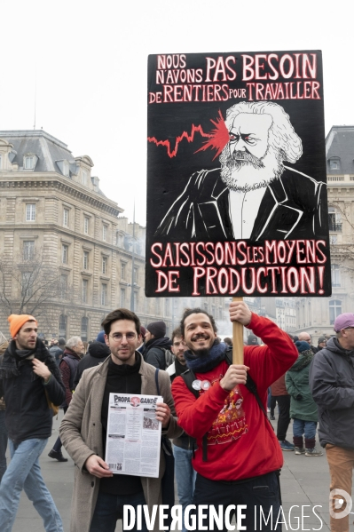 Manifestation contre la reforme des retraites, paris