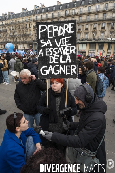 Manifestation contre la reforme des retraites, paris